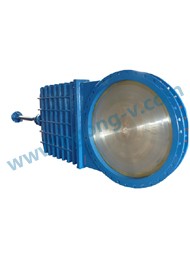 DIN bevel gear big size DN1400 knife gate valve